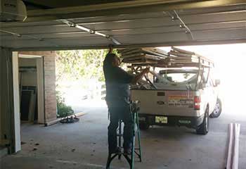 Broken Garage Door and Spring - Diamond Bar